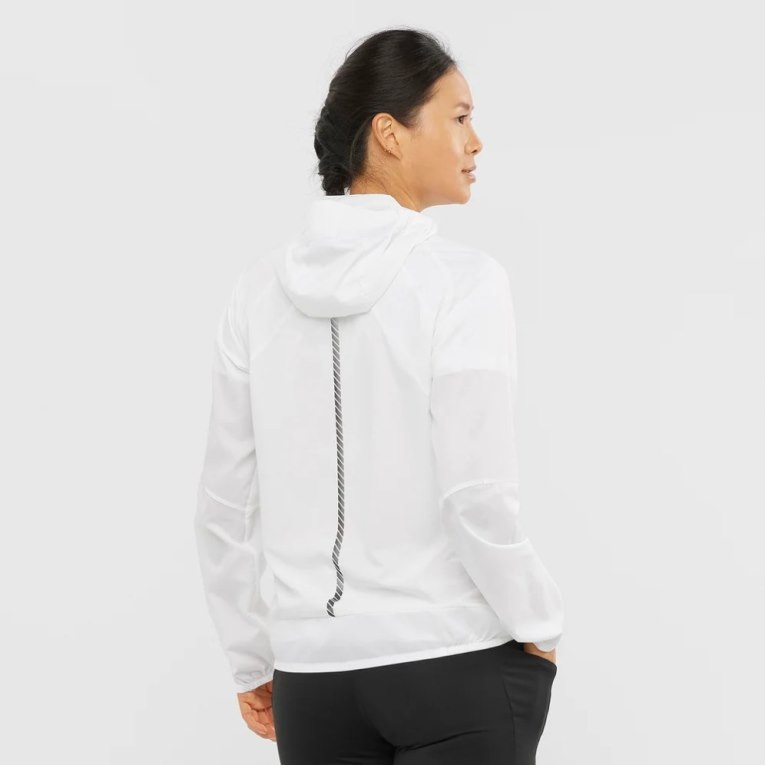 White Salomon Bonatti Cross Wind Women's Shell Jackets | IE JW8469